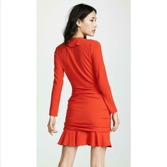 Veronica Beard Odessa Ruffle Poppy Red Dress 8 - Picture 3 of 8